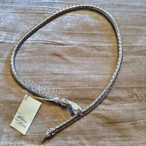 Whiting & Davis Snake Belt / Necklace Silver